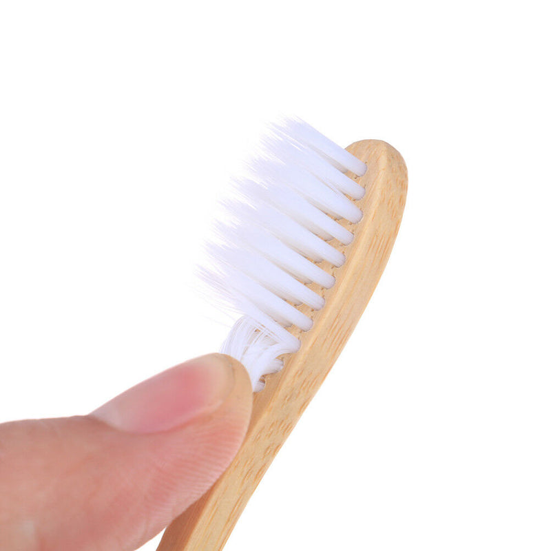 10Pc Oral Care Durable Toothbrush Bamboo Environmental Soft Teeth Brushes n BX
