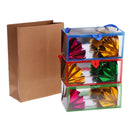 Portable Paper Bag Flower Boxes Appearing Illusion Magic Trick Conjuring for