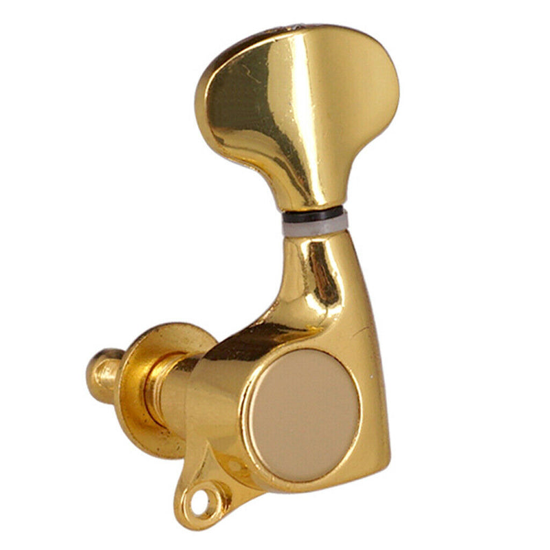 1 Set 3R3L Tuning Pegs String Tuners for Electric Acoustic Guitar, Golden