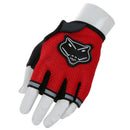 Pair Men's Motorcycle Motorbike Racing Bike Fingerless Gloves Red S9A8