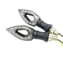 1X Bendable Motorcycle Led Turn Signal Lights Indicator Blinker Lamp Amb JR