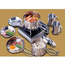 8Pcs/Set Backpacking Camping Cookware Hiking Cookware Set Lightweight Foldi