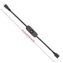 27CM 5V 2.5A Micro USB Cable Female to Male for Raspberry Pi Power Switch Cord