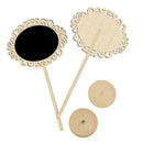 10 Pcs Wooden Lace Tabletop Blackboard With Stands Chalkboard 7.87 x 4.3''