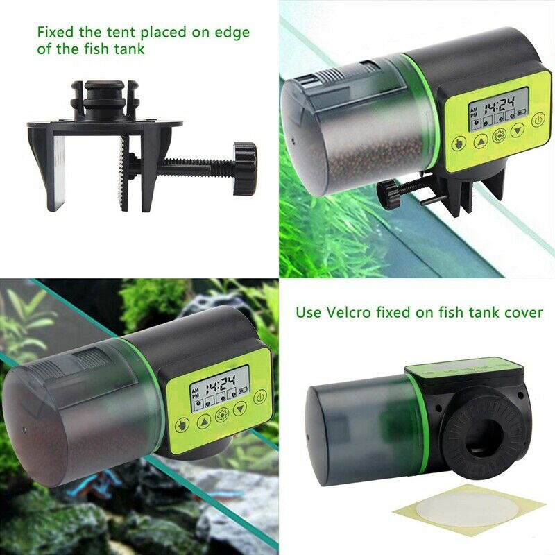 Automatic Fish Feeder Electric Auto Fish Feeder Vacation Fish Feeder Moistu E6K3