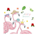 Pink Flamingo Wall Decals Vinyl Peel Stick Removable Wall Stickers DIY Decor
