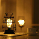 Creative Retro Iron Wine Jug Art Hollow Table Lamps Reading Lamp LED Night