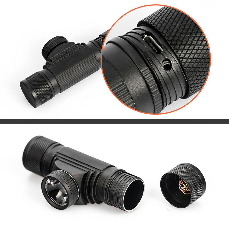 L2LED Headlight Zoomab Head Outdoor Sport Headlamp Camping Fishing Hunting US Gw