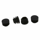 Plastic Round Blanking End Ribbed Caps Tube Inserts 19mm Dia 12 Pcs C2K1