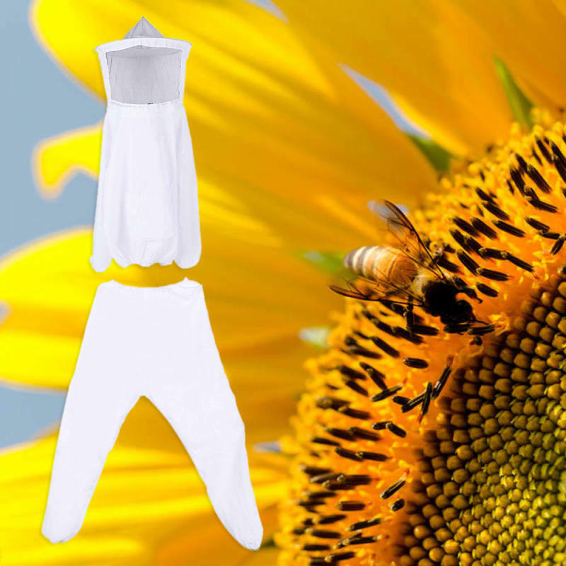 White Top + Pants Chemical Fiber Beekeeping Jacket Durable Well PCT