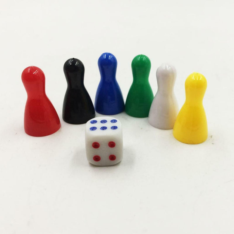 24x Colorful Chessman Chess Pieces Playing Dice Board/Card Game Accessories