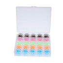 25pcs Spool Bobbins Sewing Machine Bobbin Case Organizer Storage Colorful