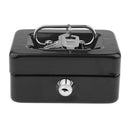 Creative Portable Metal Storage Container Safe Lock Box Money Coffer Black