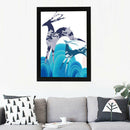 Nature Solid Simple Wooden Frame A3 Black Wood Frame with Mats for Wall Mou