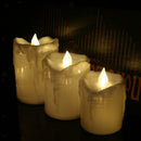 3PCS Battery Operated LED Candles for Church Home Wedding Party Decoration