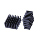 10 Pcs Black Aluminum Cooler Radiator Heat Sink Heatsink 20mm x 20mm x 10mm X7N3