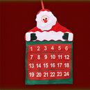 Christmas Advent Calendar Countdown Santa Claus Fabric Xmas Decor Pockets G L8B6