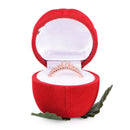 Red Rose Flower Jewelry Storage Box Engagement Ring Display Case Holder NTJC,a