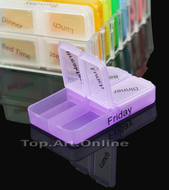 Weekly Tablet Pill Box Holder Medicine Storage Organizer Case Container