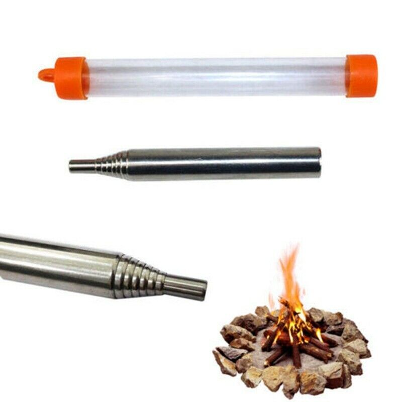 2 Pack Collapsible Stainless Steel Campfire Tool Pocket Camping Survival Bl