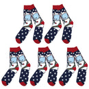5x Mens Casual Cotton Stockings Breathable Crew Socks Bright Colors Hosiery