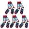 5x Mens Casual Cotton Stockings Breathable Crew Socks Bright Colors Hosiery