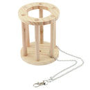 Rabbit Hay Feeder Natural Wooden Double Use Rack Manger Grass Food Dispenser for