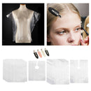 150X Disposable Hair Cutting Cape Cloth Coloring Gown Apron w/ 4x Hair Clips