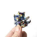 Quartz Crystal Rainbow Titanium Cluster Mineral Specimen Reiki Healing Stone AU