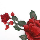 Rose Flower Applique Badge Embroidered Sew on Floral Collar Patch Dress Craft TE