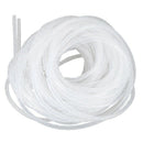 Cable Wire Organizer Manager Spiral Wrap Band 6mm Dia 15M Length White Z4Y1
