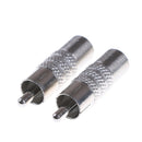 2PCS F-Type F Female to RCA Male Plug RF Coaxial Coax Adapter Connector M&O