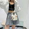 Cartoon Cute Canvas Handbag Drawstring Clutch Totes Shoulder Bag Composite Set
