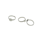 10mm Round Ring Base DIY Adjustable Blank Ring For Jewelry Making, 100/Pack