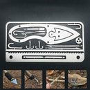 Wilderness Survival Card Fishhook Arrow Snare locks Awl Needles Blades Practical