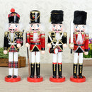12 inch Soldier Nutcracker by Dressed with Royal Uniform, Black Tall Hat and