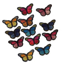 12 Colored Embroidered Butterflies Applique Sew On Patches Craft Supplies