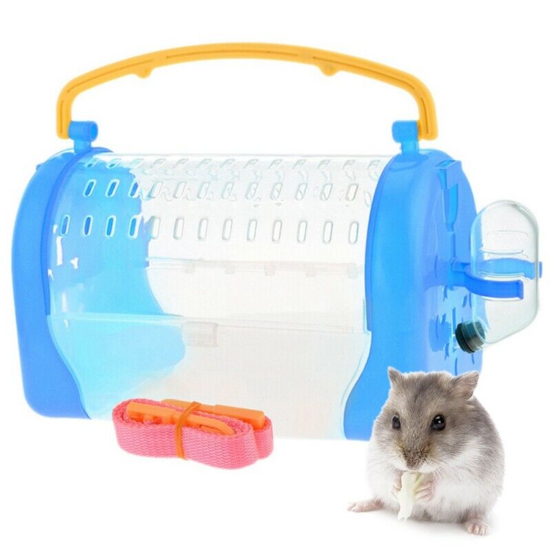 2X(Hamster Cage With Strap Portable Take Out Small Pets Box Bag Breathable