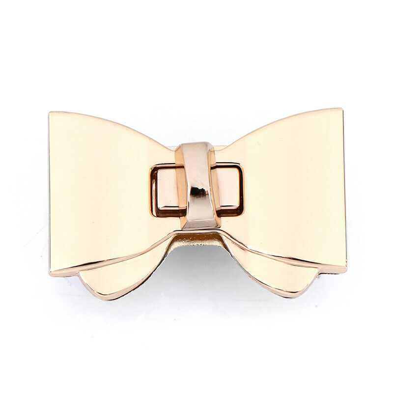 Bowknot Shape Clasp Turn Locks Twist Lock DIY Handbag Bag Hardware Accesso Bj