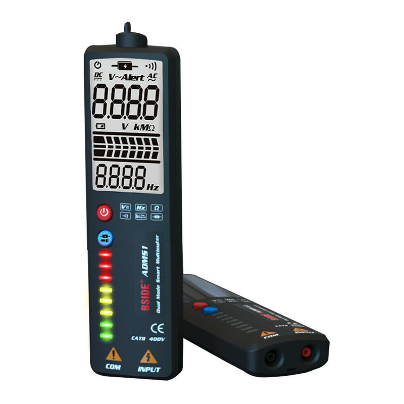 ADMS1 Dual Mode Curved Screen Multimeter LCD Digital Voltage Tester Meter  A