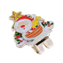 Sturdy Santa Claus Magnetic Hat Cap Visor Clip-on Golf Ball Marker Christmas