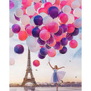 Frameless Painting By Numbers DIY Romantic Balloon Hand Painted Oil Picture