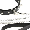 Punk Lady Gothic Slave Leather Choker Chain Spike Rivet Buckle Collar NecklaA3C