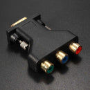 VGA Male to 3 RCA Video Female M/F Adapter Converter Connecter Plug Jack  D E6P5
