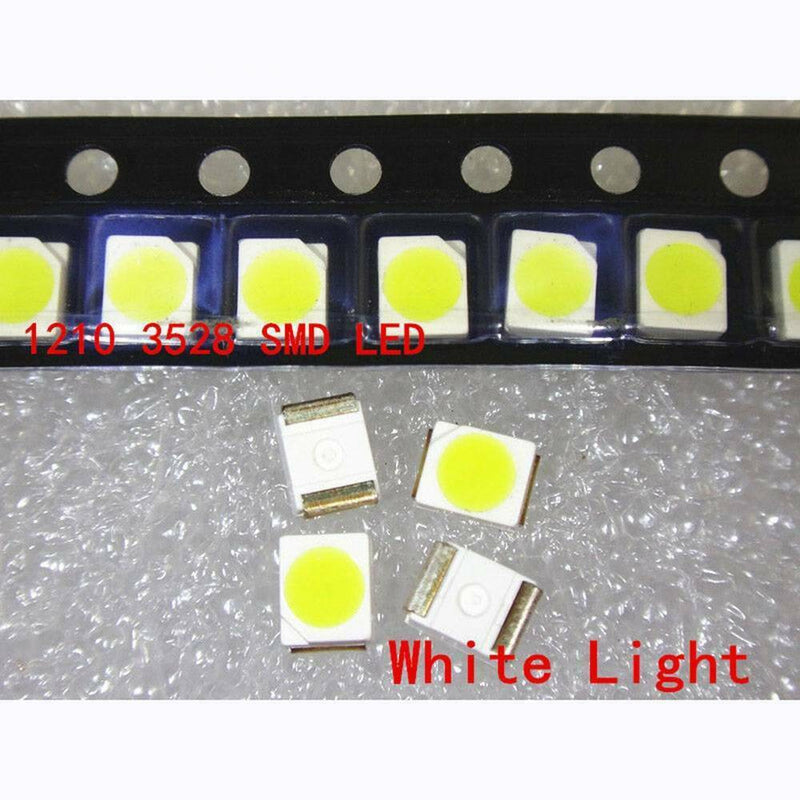100pcs 3528 Cool White Ultra Bright Light Diode 1210 SMD LED
