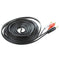 4.7M 3.5mm Male to 2 RCA Male Jack Audio Video AV Cable Black D3I7