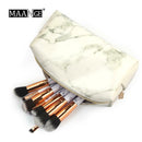 Marble Cosmetic Bag Makeup Brush Powder Makeup Tool Storage Pouch (Bag) A