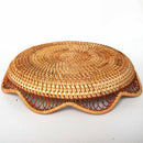 Handmade Wicker Woven Storage Basket Restaurant Bread Fruit Vegetables Food