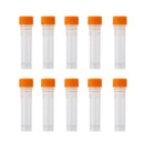 10pcs 1.5ml Cryovial Test Tube Sample Vial w/ Screw Cap