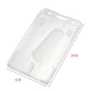 1x Vertical Hard Plastic Badge Holder Double Card ID Multi Transparent 10x6 E7E1
